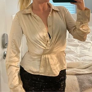 Reformation Satin blouse